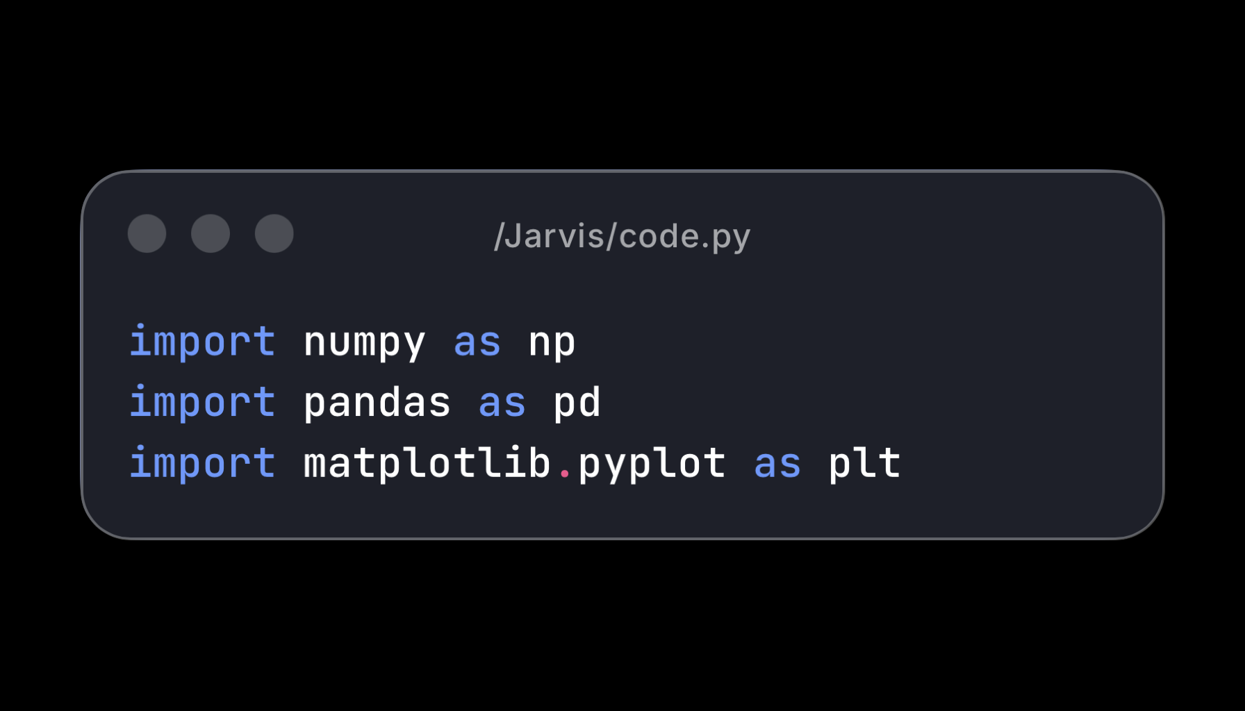 A code editor open on Jarvis